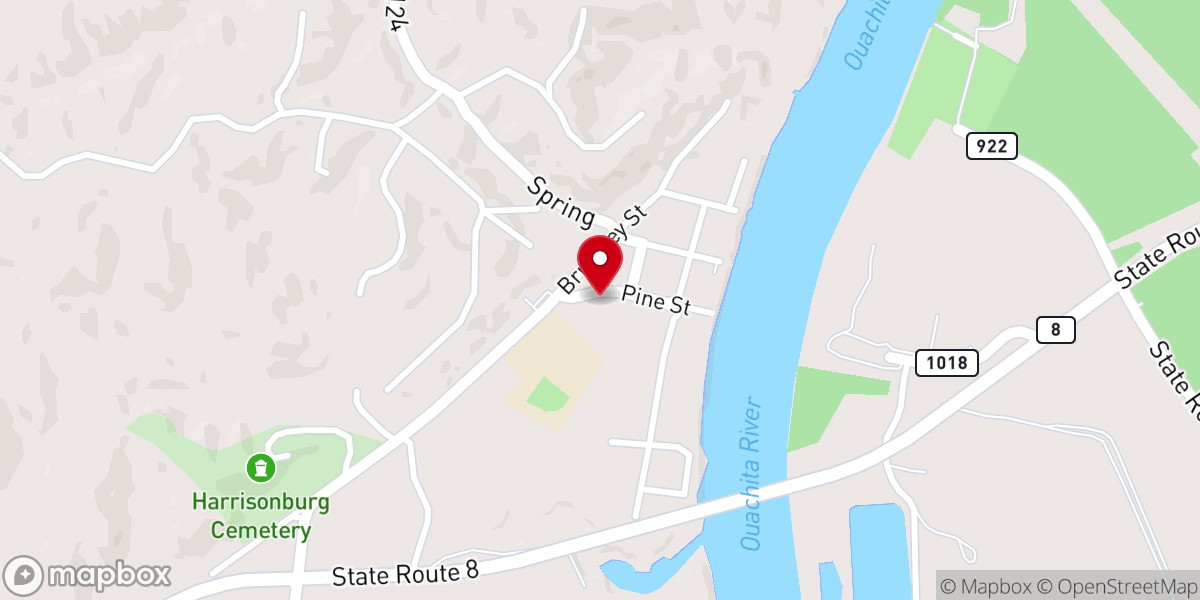 Map showing location of Catahoula Parish Civil Defense