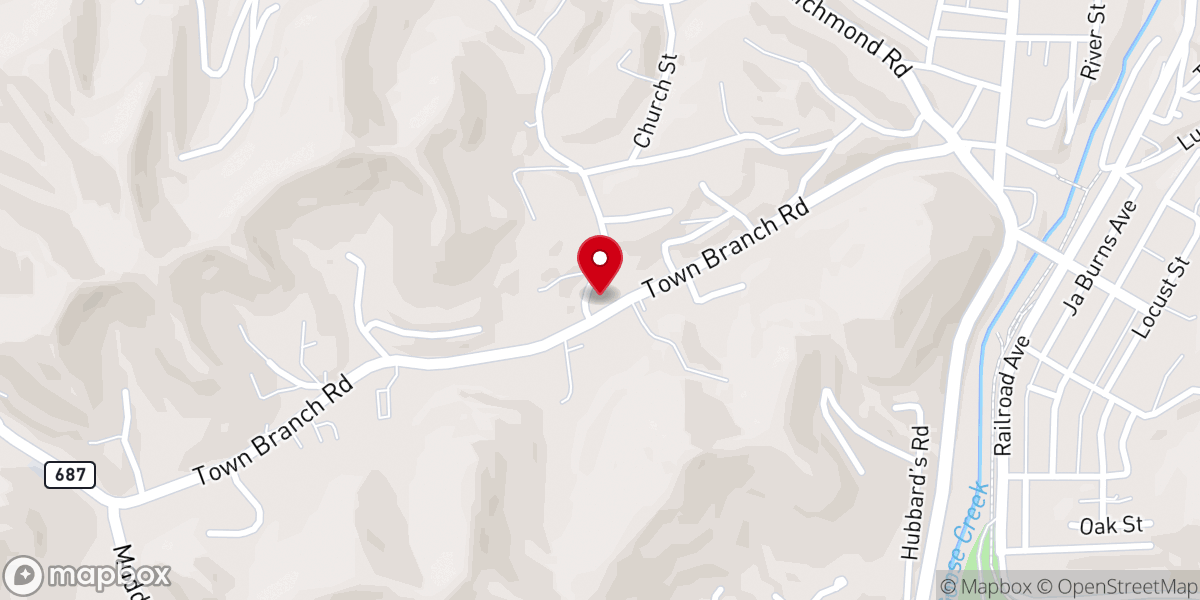 Map showing location of Muddy Gap Church
