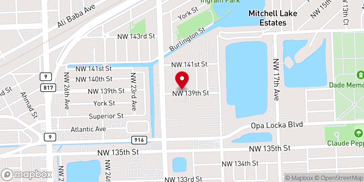 Map showing location of Neighborhood Outreach Church