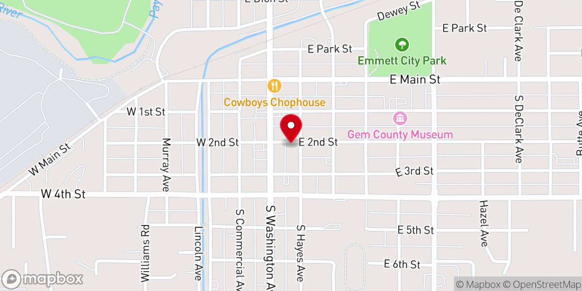 Map showing location of Harvest Church