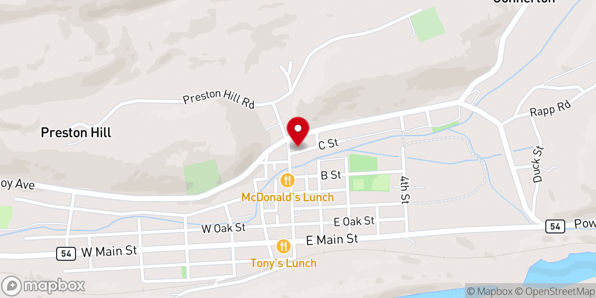 Map showing location of Saint Vincent de Paul Catholic Church