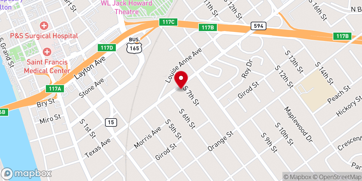 Map showing location of Saint Matthews Church of Christ Holiness