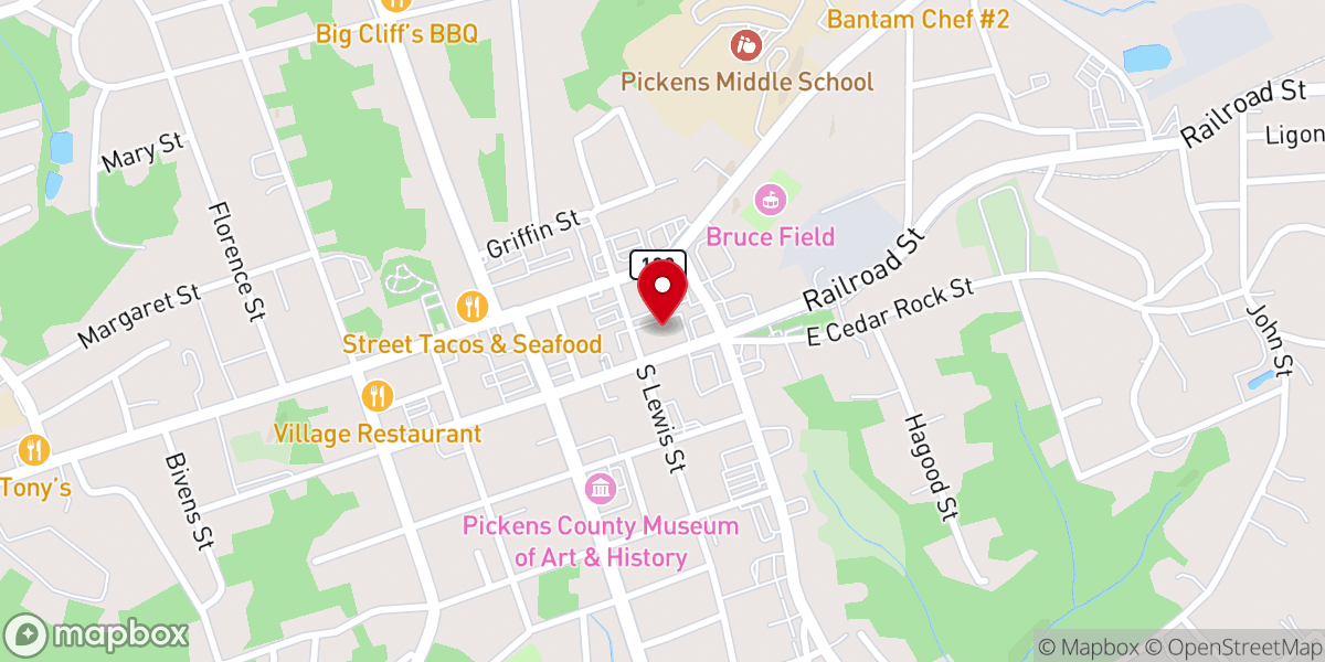 Map showing location of Grace United Methodist Church