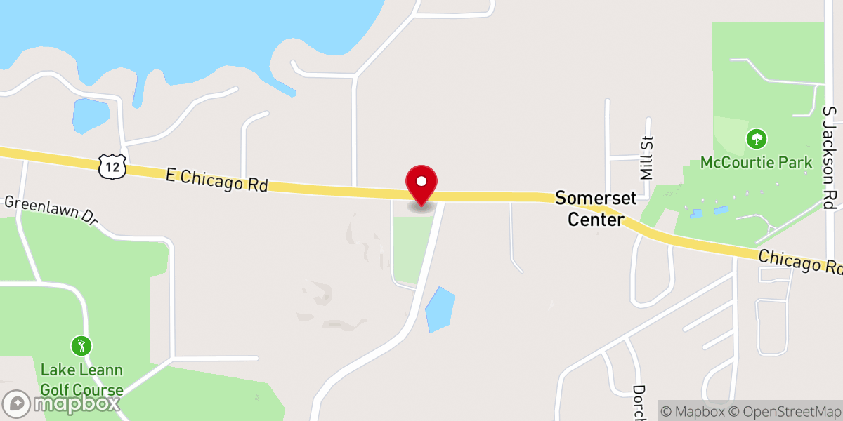 Map showing location of Somerset Center Methodist Church