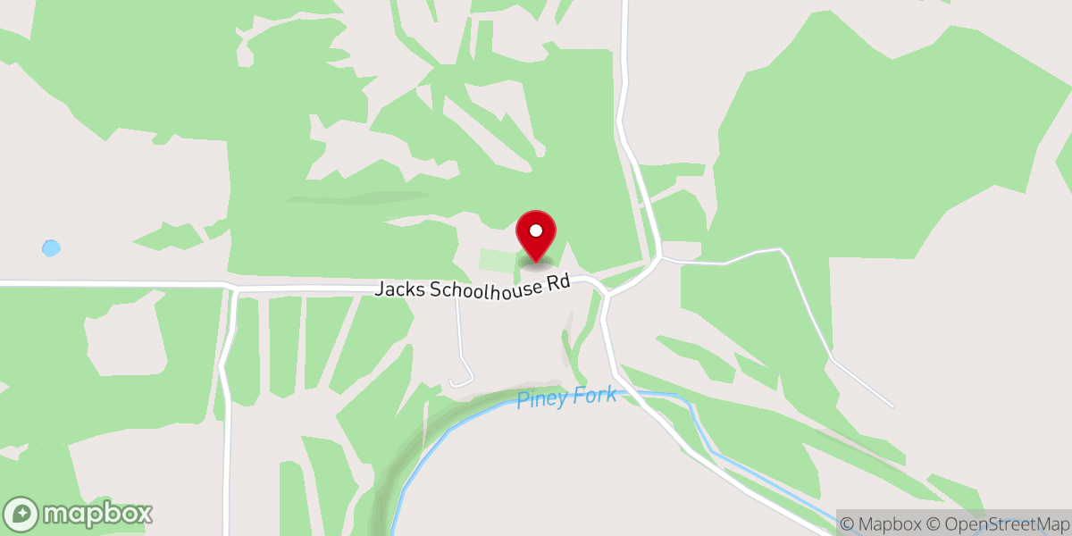 Map showing location of Bear Creek Church
