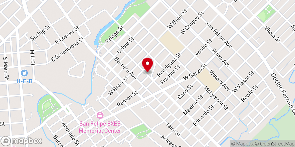 Map showing location of Segunda Iglesia Bautista Church