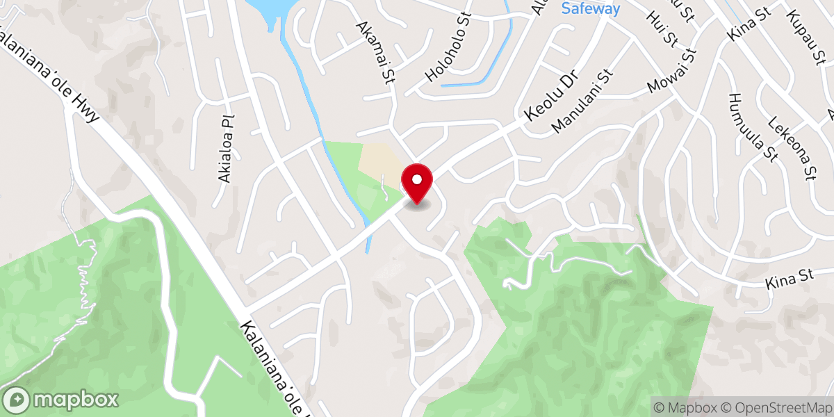 Map showing location of Keolumana United Methodist Church