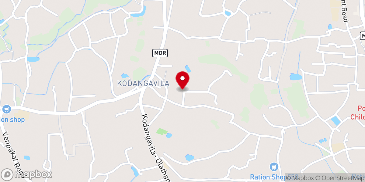 Map showing location of Malakara Church