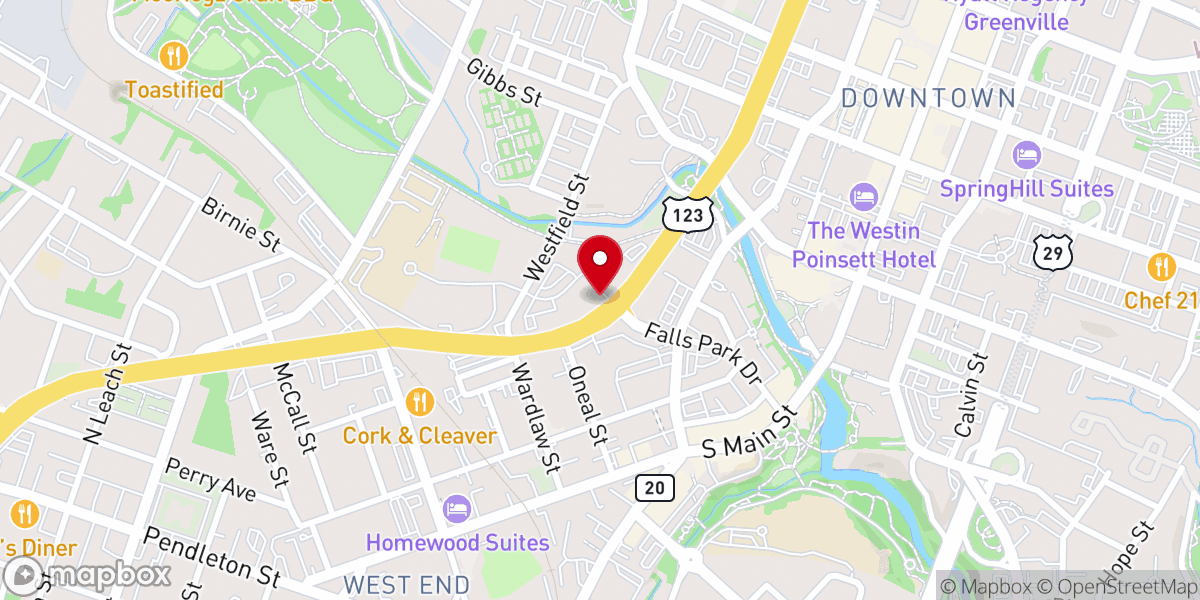 Map showing location of Baptist Courier
