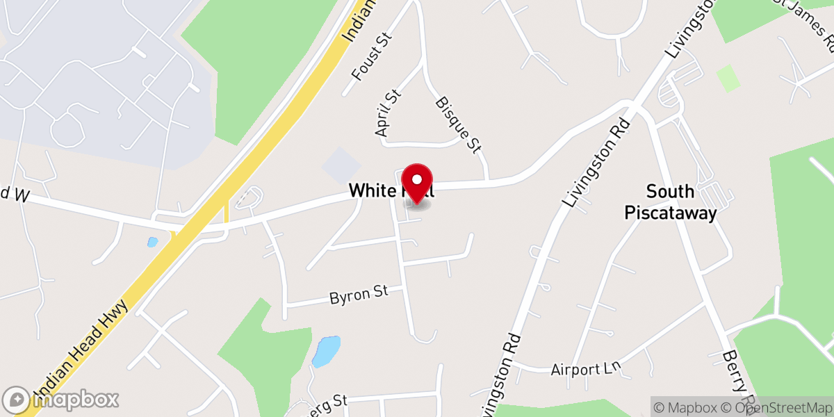 Map showing location of Whitehall Baptist Church