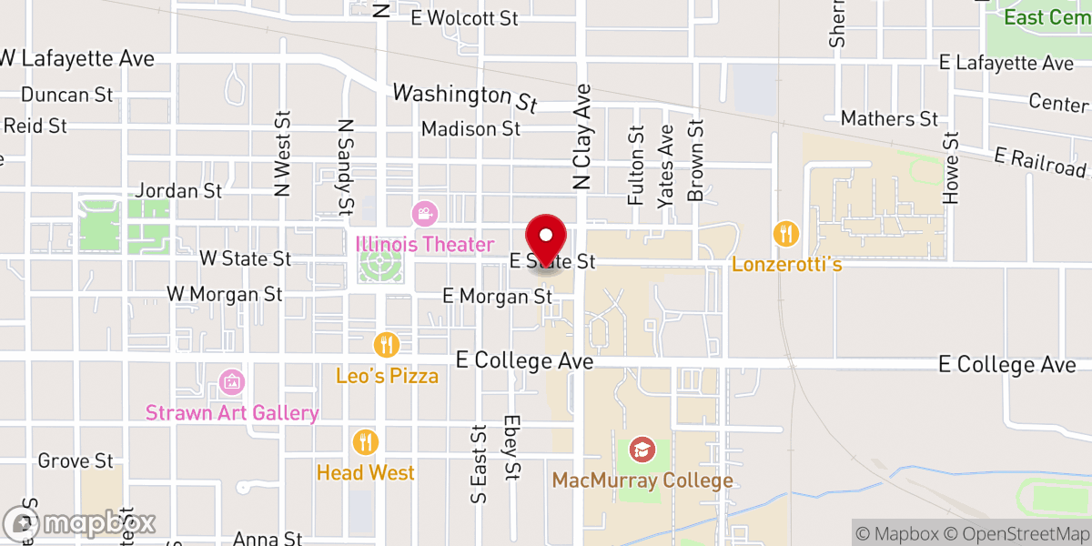 Map showing location of Trinity Church