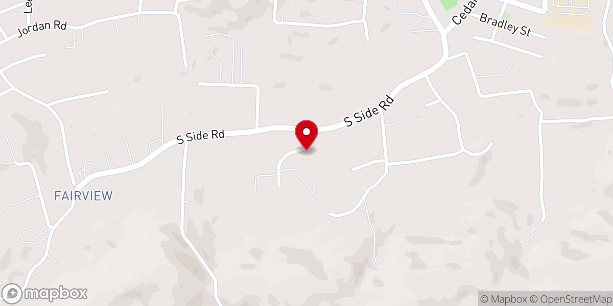 Map showing location of South Side Freewill Baptist Church