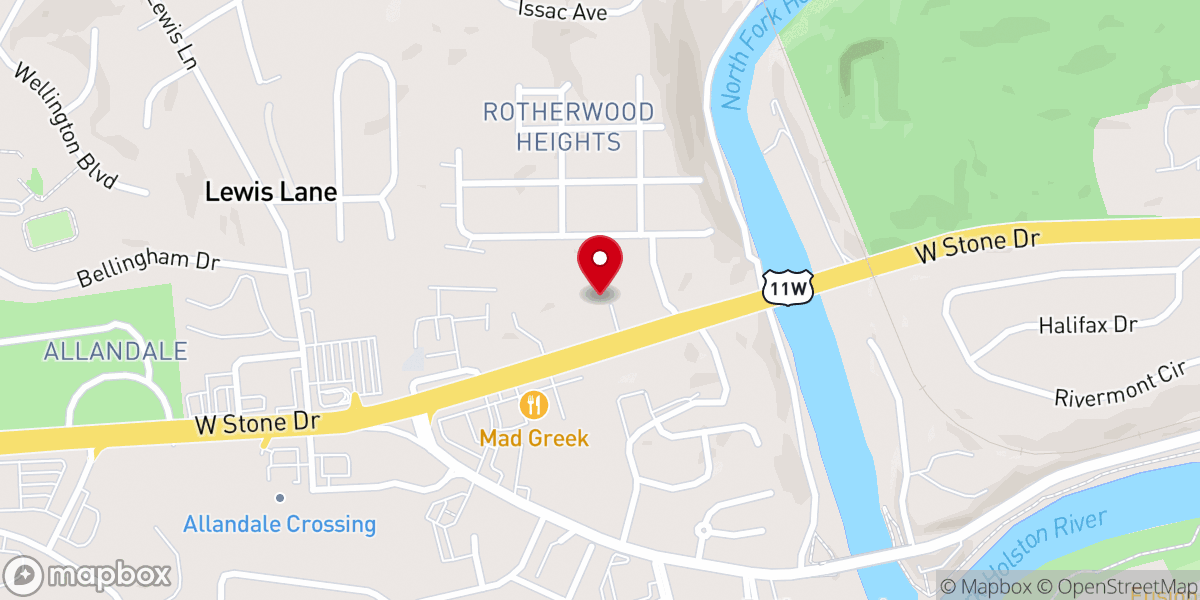 Map showing location of The Fellowship HUB