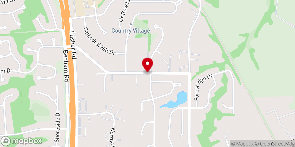 Map showing location of New Jamestown Road Baptist Church