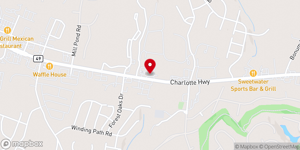Map showing location of Scherer Memorial Presbyterian Church