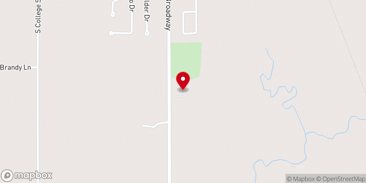 Map showing location of Calvary Free Will Baptist Church