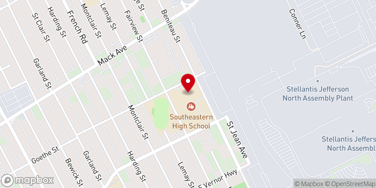 Map showing location of Celebration Church of Detroit