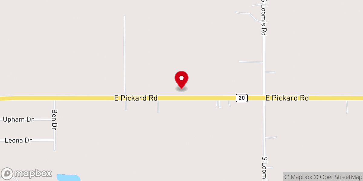 Map showing location of Chippewa Church