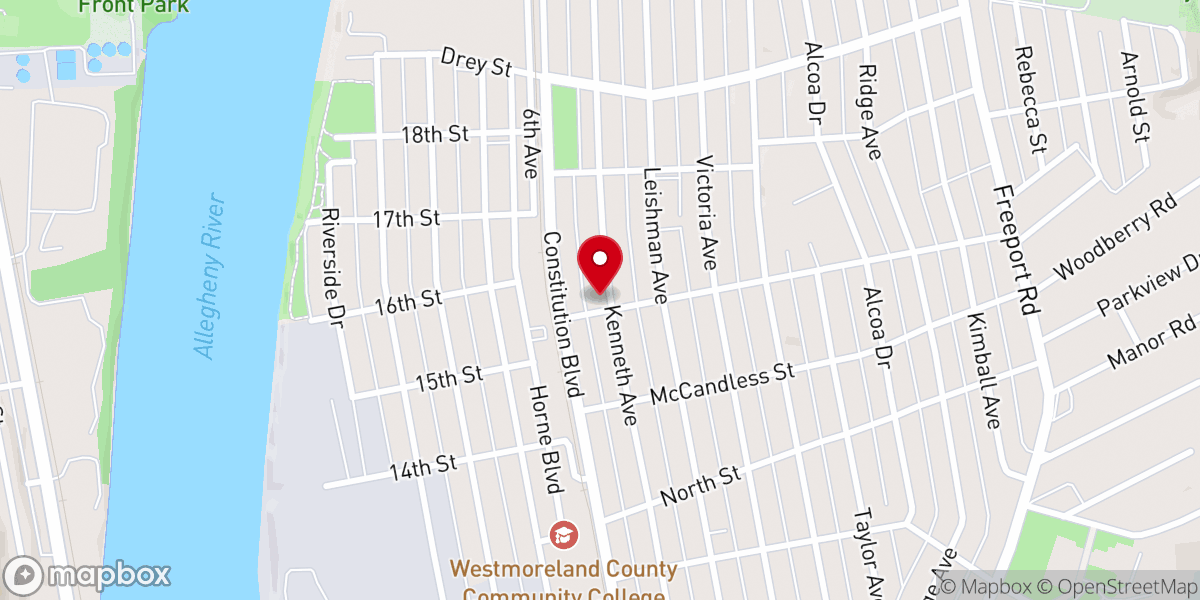 Map showing location of Holy Virgin Ukrainian Orthodox
