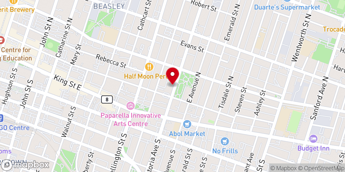 Map showing location of First Revival Church