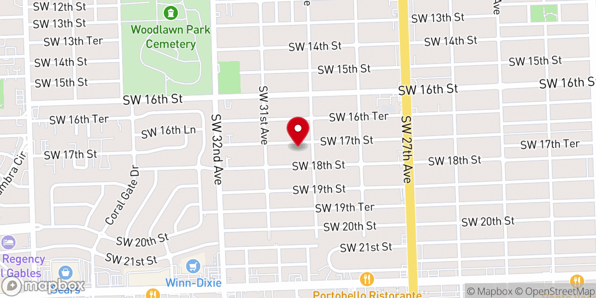 Map showing location of Casa Reina. Iglesia