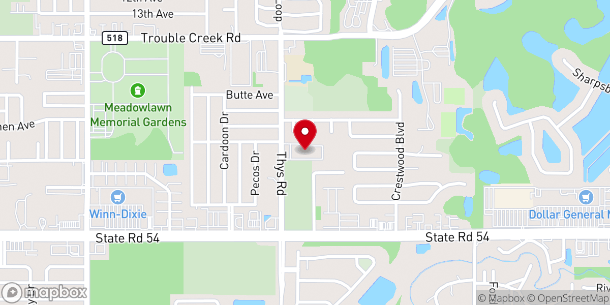 Map showing location of Crosspoint Church