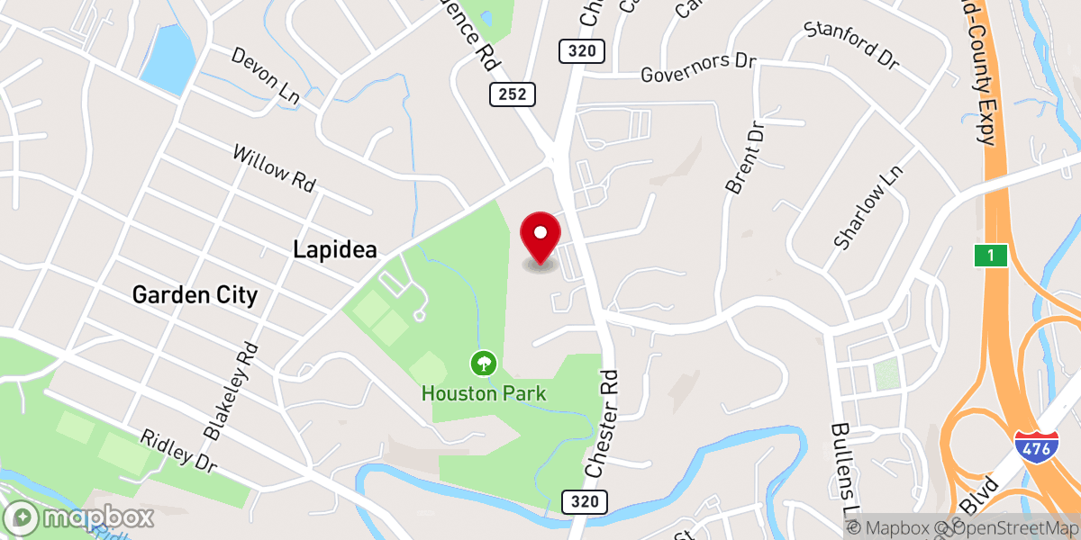 Map showing location of Holy Trinity Lutheran Church