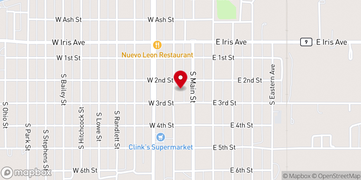 Map showing location of Hobart Church of Christ