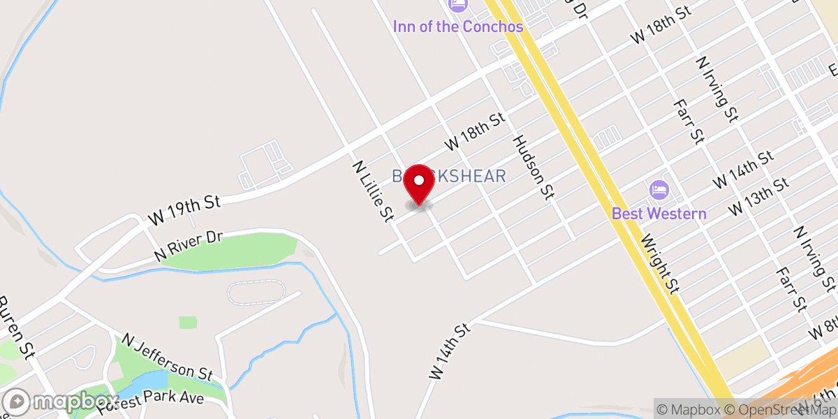 Map showing location of Deliverance Tabernacle Church of God in Christ