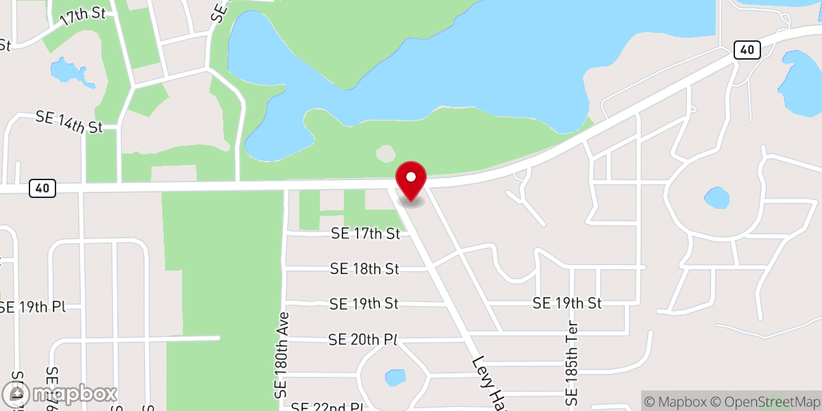 Map showing location of Forest Evangelical Lutheran