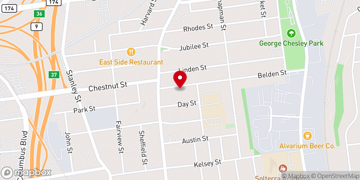 Map showing location of New Beginning Holiness Temple