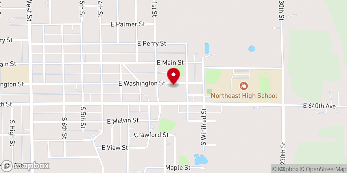 Map showing location of Faith Bible Church