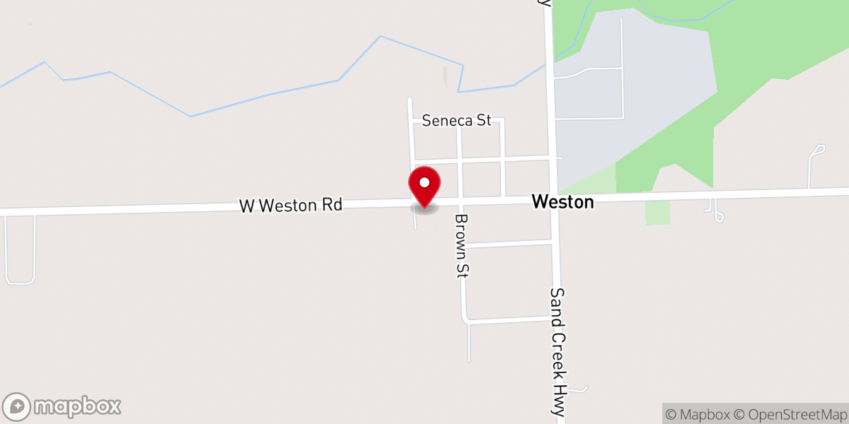 Map showing location of Weston Methodist Church