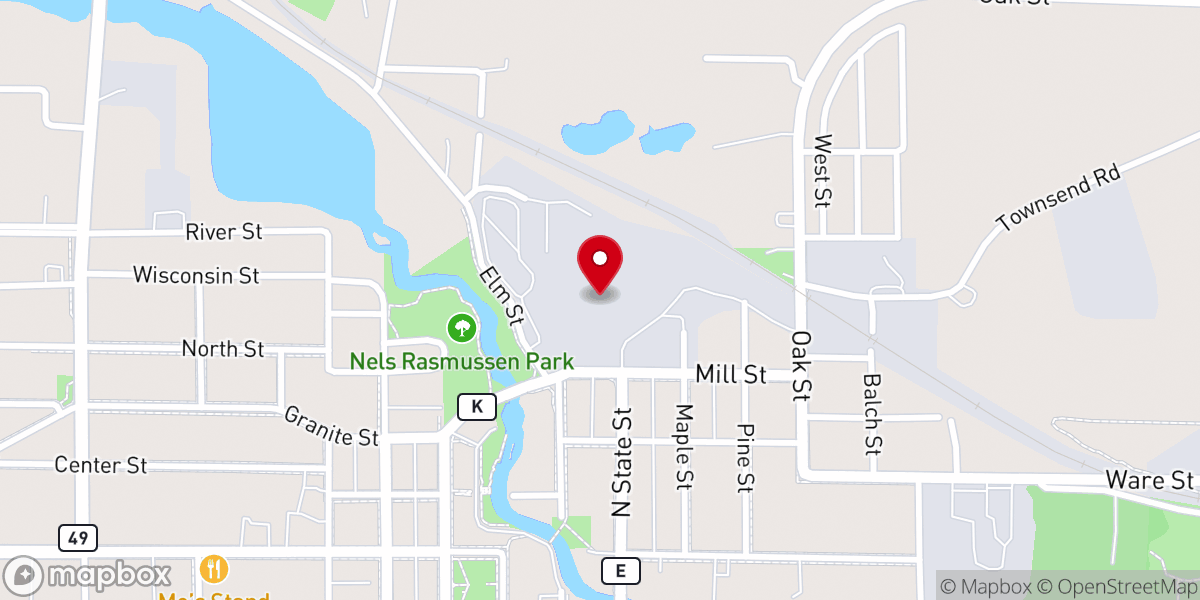 Map showing location of Waupaca Foundry