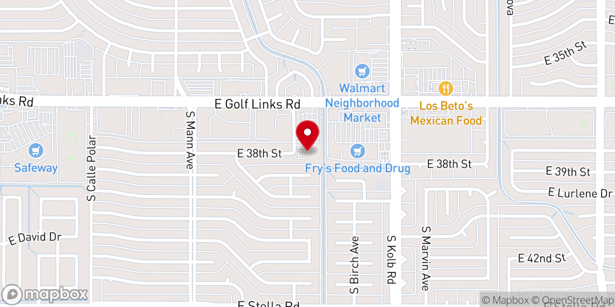 Map showing location of Christ's Church of Tucson
