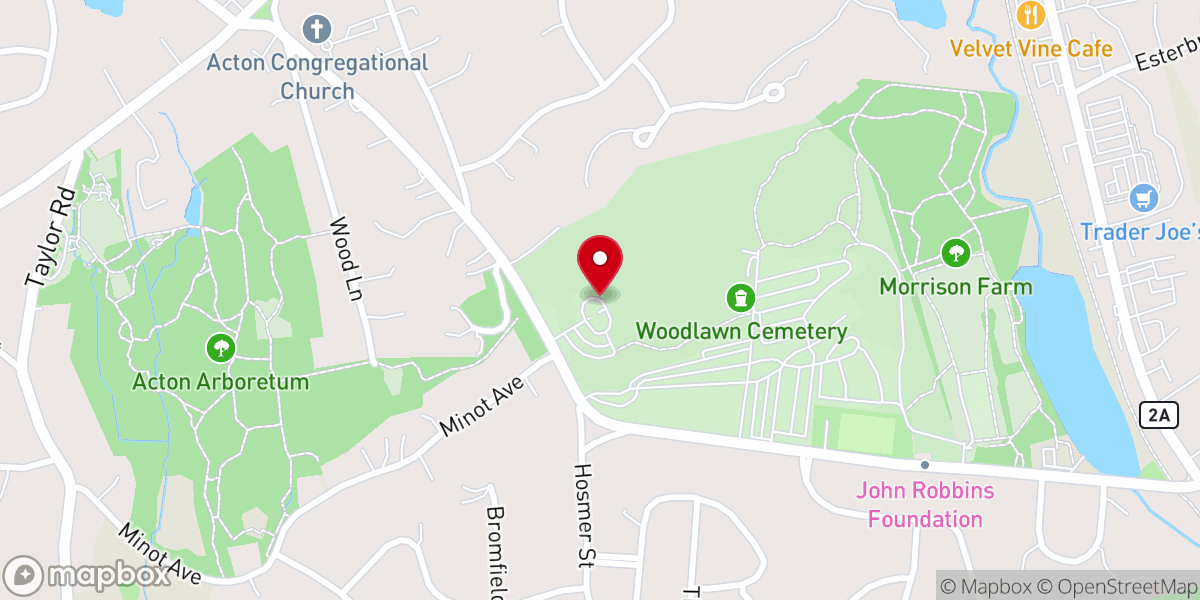 Map showing location of Woodlawn Chapel