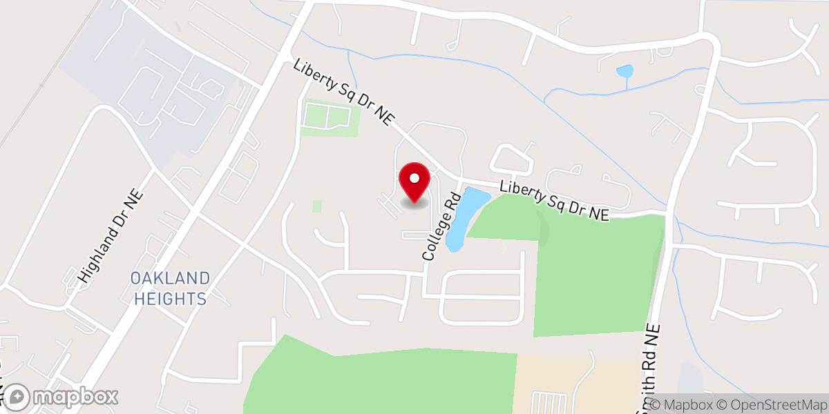 Map showing location of Liberty Square Church