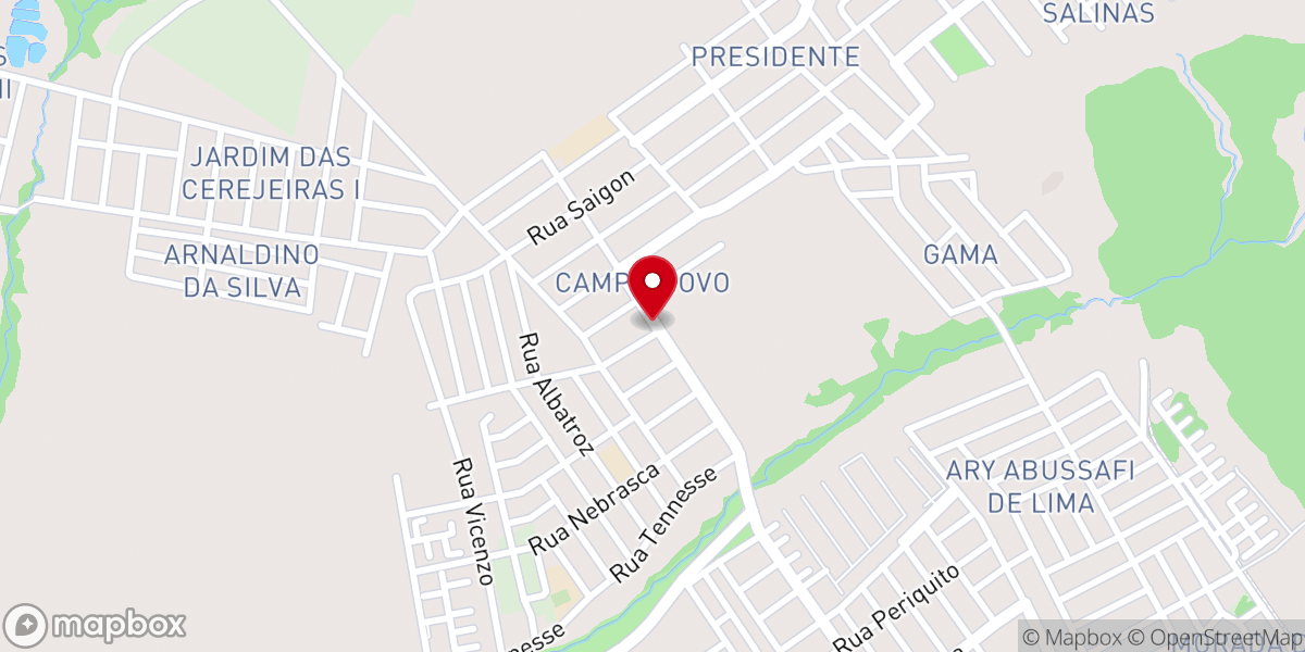 Map showing location of Igreja Pentecostal Deus é Amor.