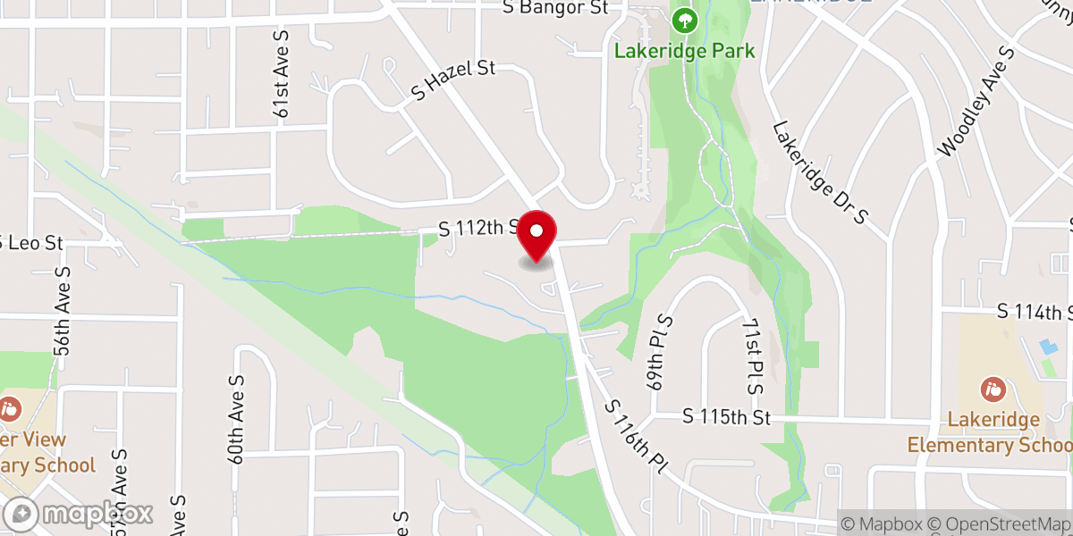 Map showing location of Community Bible Fellowship Church