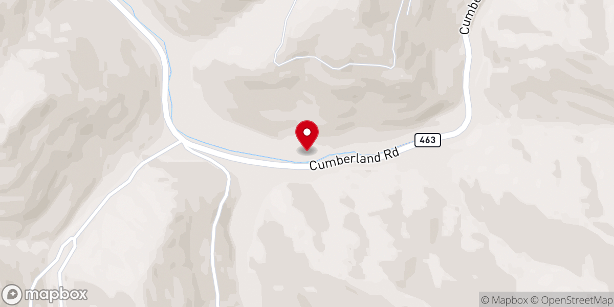 Map showing location of Stony Fork Church