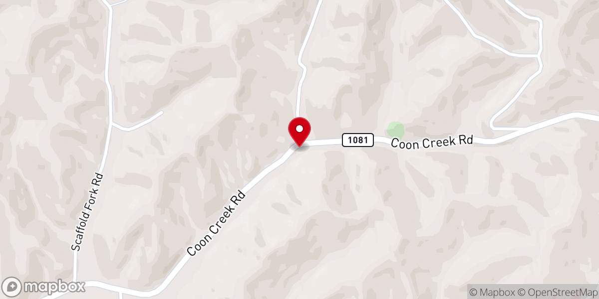 Map showing location of Head Of Coon United Baptist Church