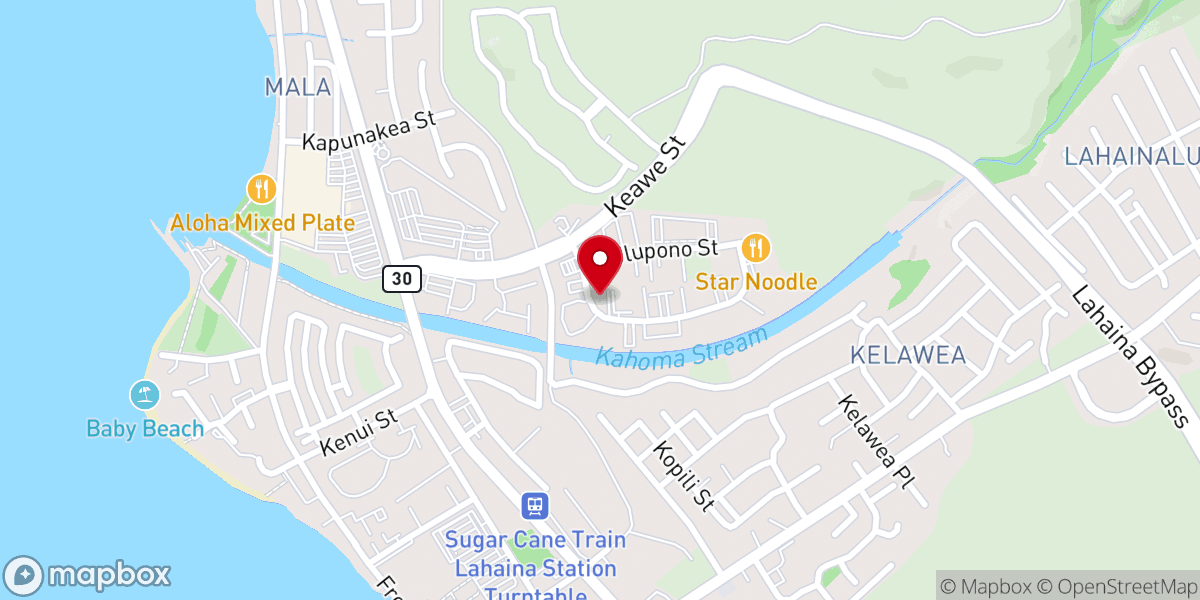 Map showing location of Calvary Chapel Westside