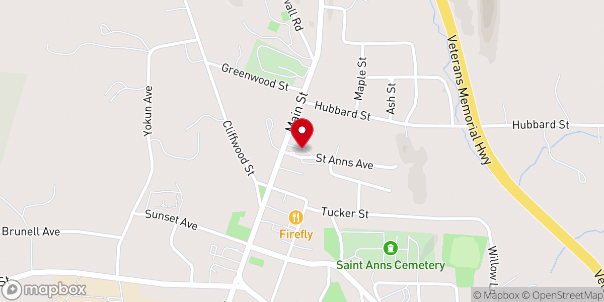Map showing location of St Ann’s Catholic Church