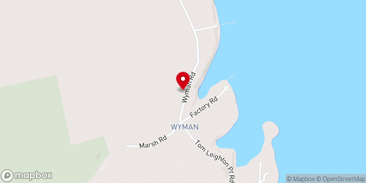Map showing location of Wyman United Methodist Church