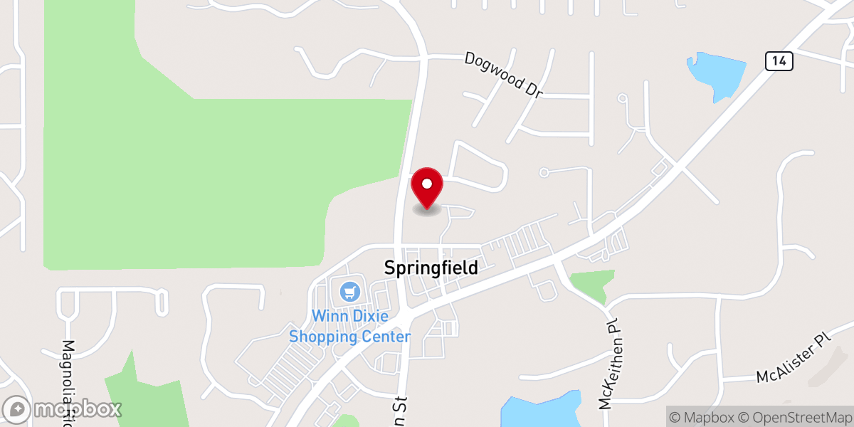 Map showing location of Grits Cafe