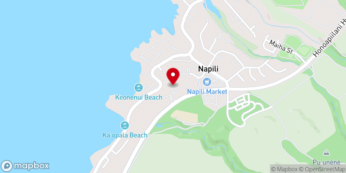 Map showing location of Love Maui Weddings