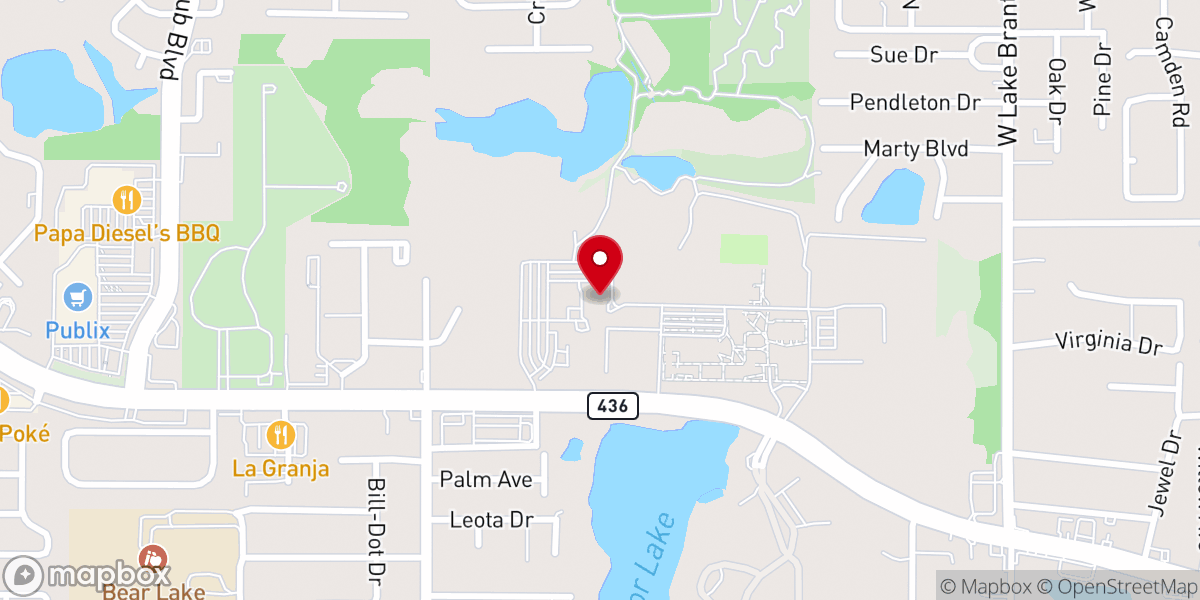 Map showing location of Forest Lake Church Youth Center