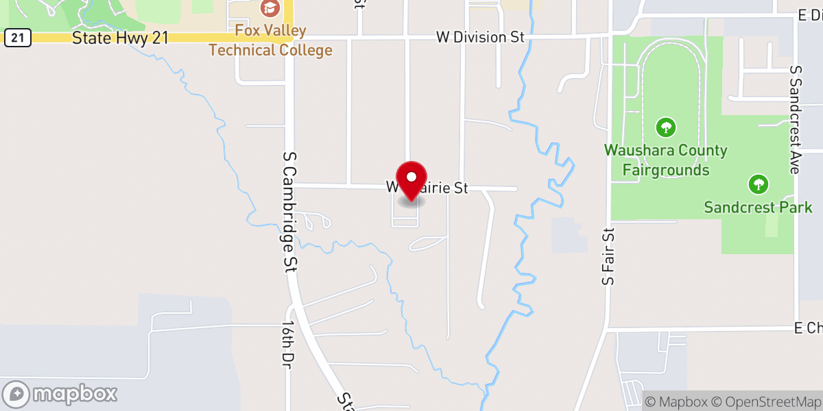 Map showing location of Peace Lutheran Church