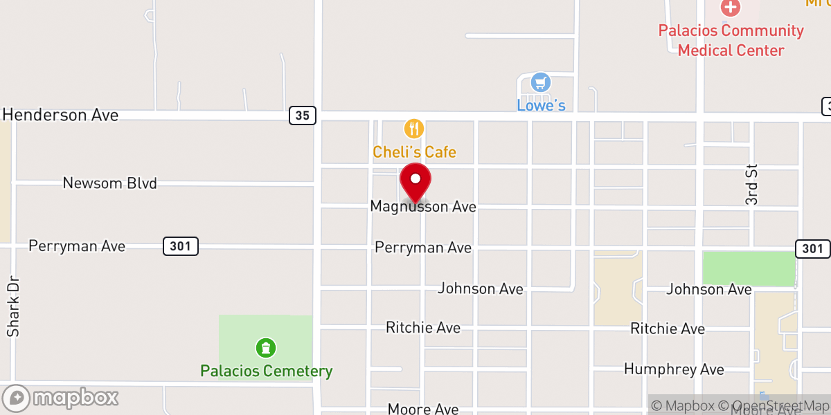 Map showing location of Saint Anthonys Catholic Church