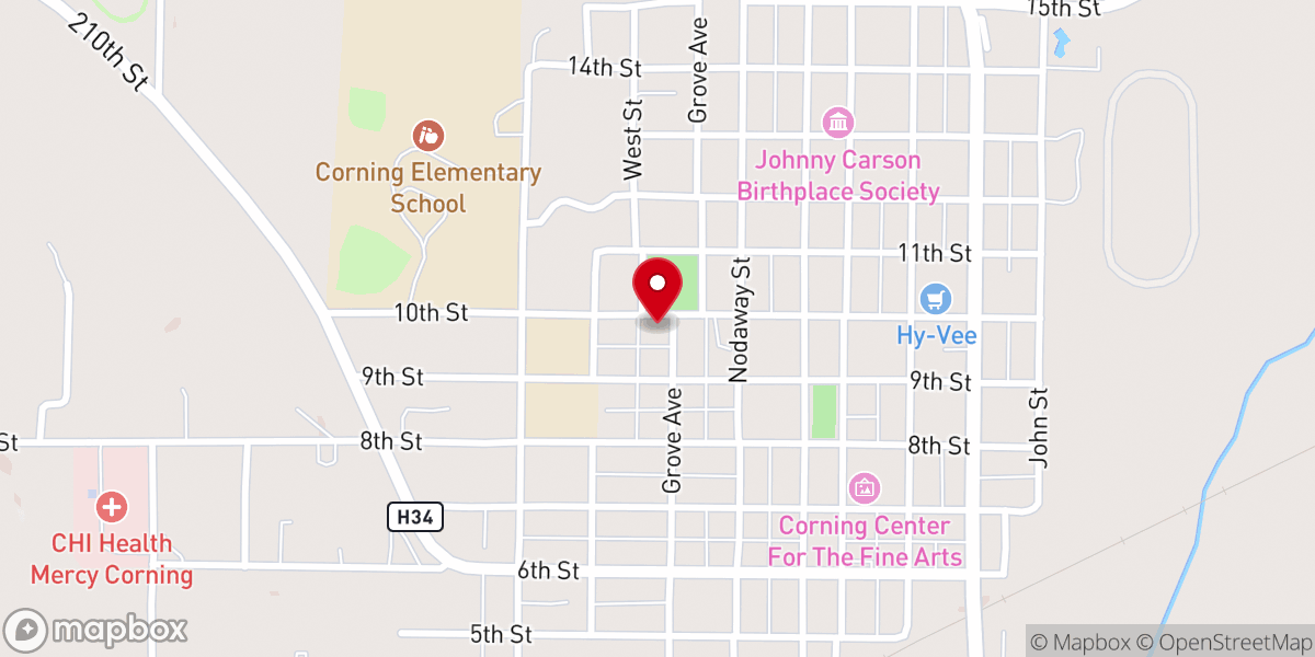 Map showing location of First Presbyterian Church